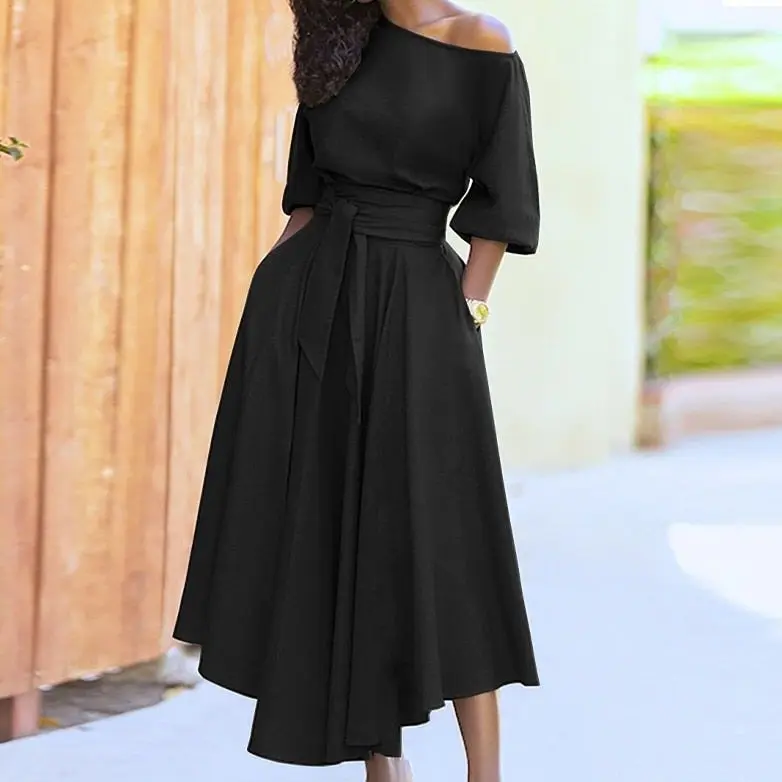 Hannah | Elegantes Damen Kleid zum Wickeln mit A-Linie