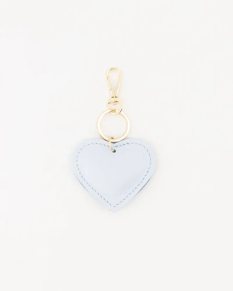 Hart sleutelhanger licht blauw