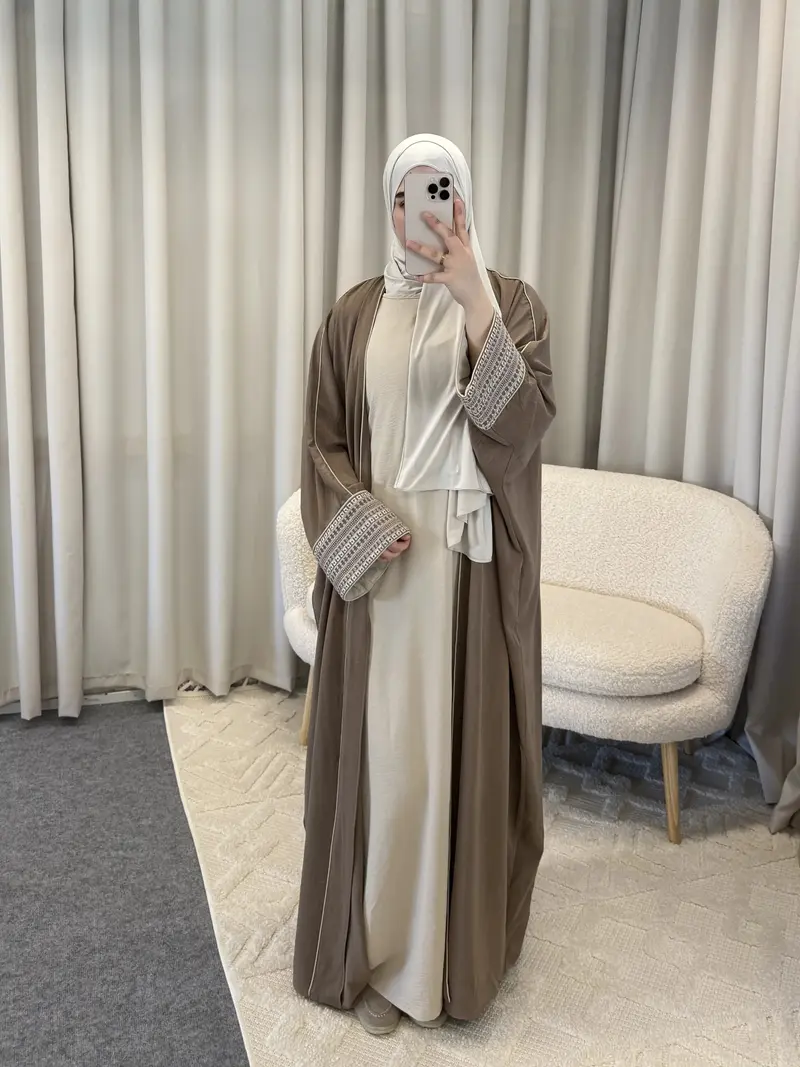 HIDAYA BUTTERFLY ABAYA BROWN