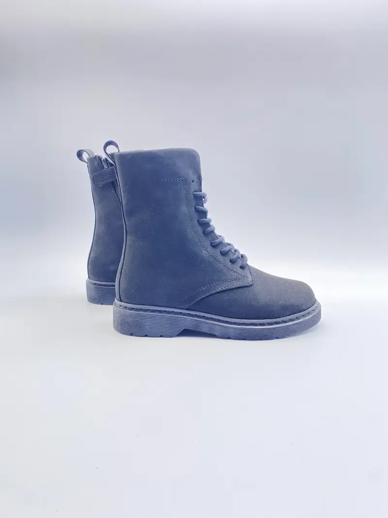 Hip H1115 black nubuck biker boot