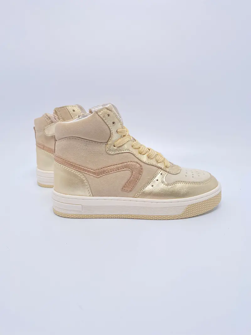 Hip H1301 - YC  hoge sneaker combi beige platina