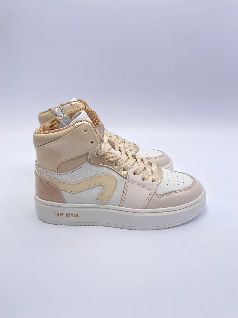 Hip H1665 Beige sneaker hoog Panna