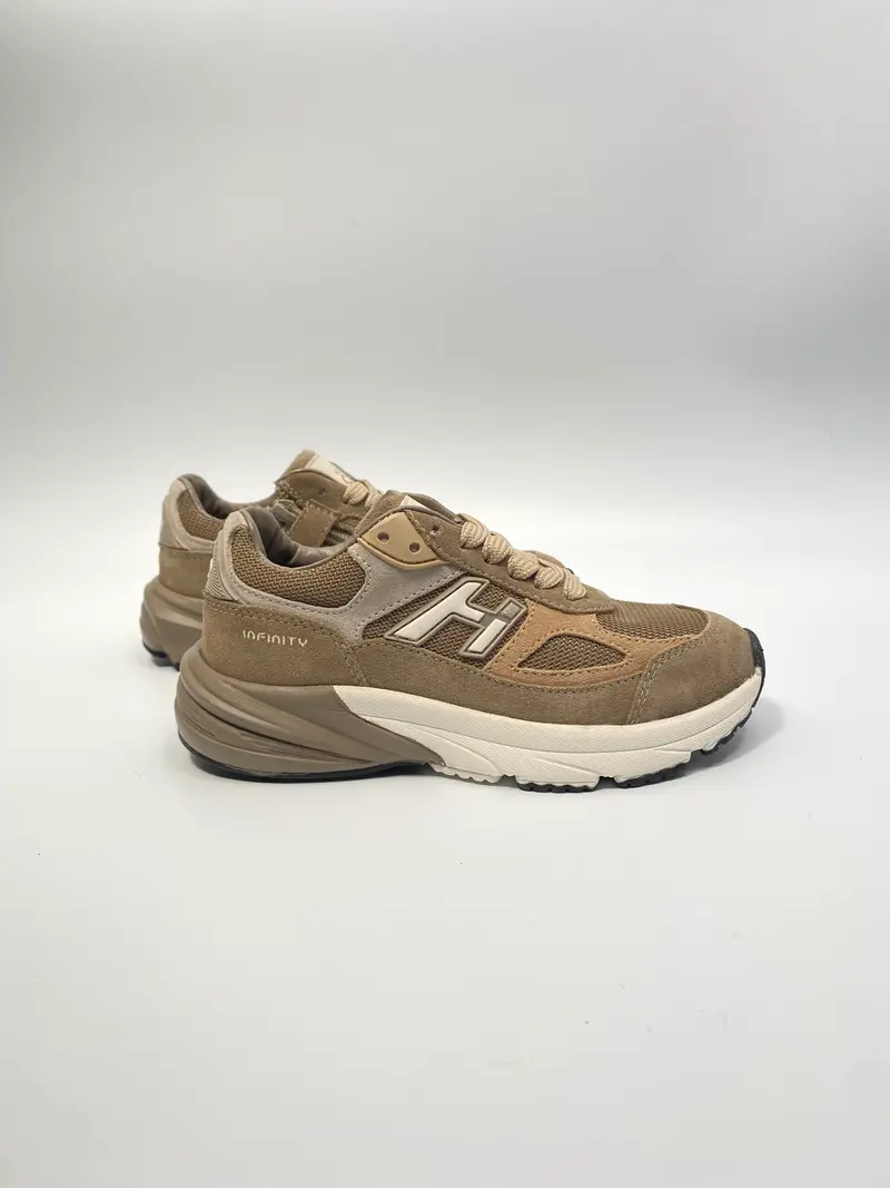 Hip H1667 mid brown - combi , beige sneaker