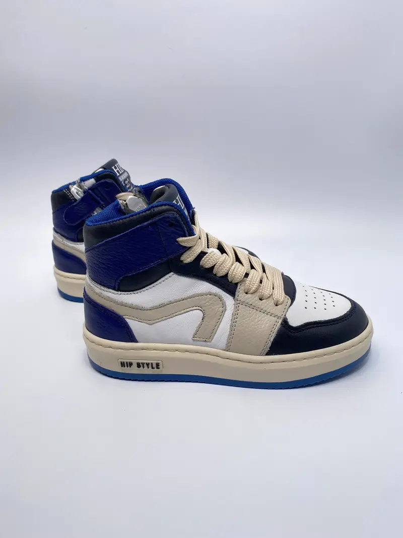 Hip H1765 kobalt blauw combi sneaker