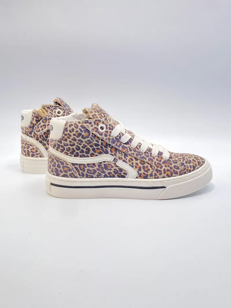 Hip h1844 beige minileo leopard half hoog