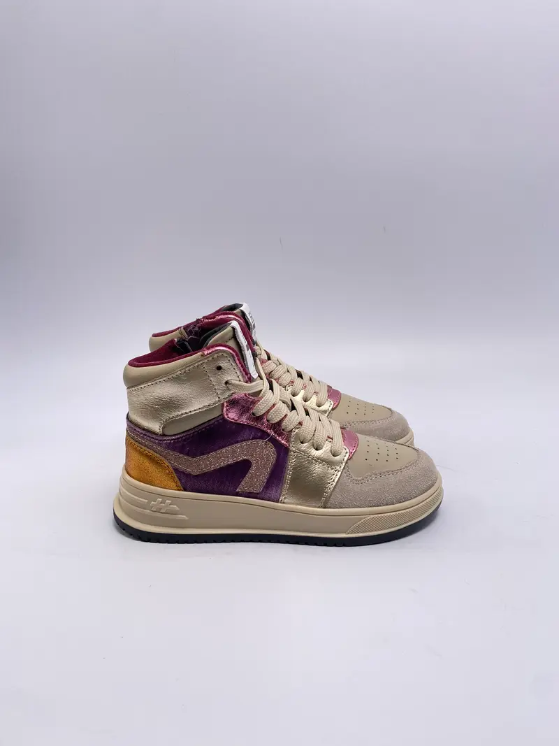 Hip sneaker h1012 platina combi Goud roze paars