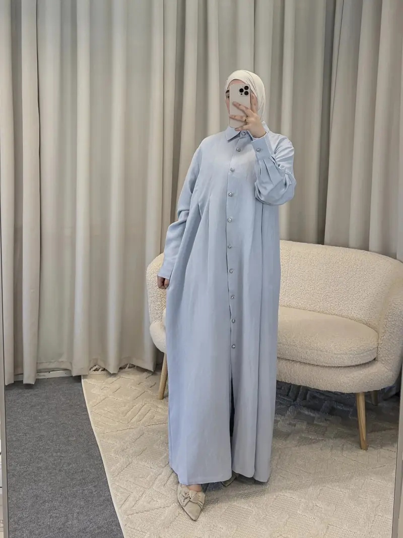 IKRAM BLOUSE DRESS BLUE