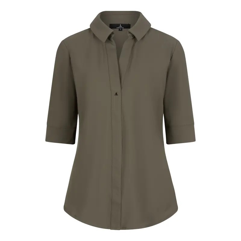 IVANKA SHORT SLEEVE TRAVEL BLOUSE - green
