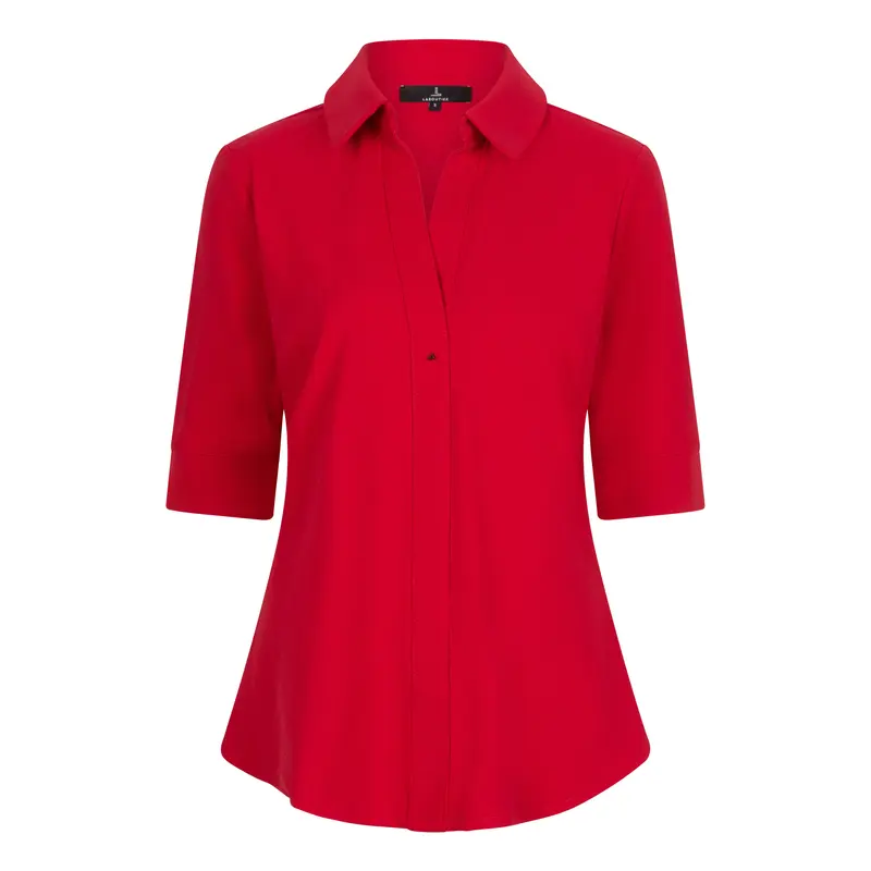 IVANKA SHORT SLEEVE TRAVEL BLOUSE - red