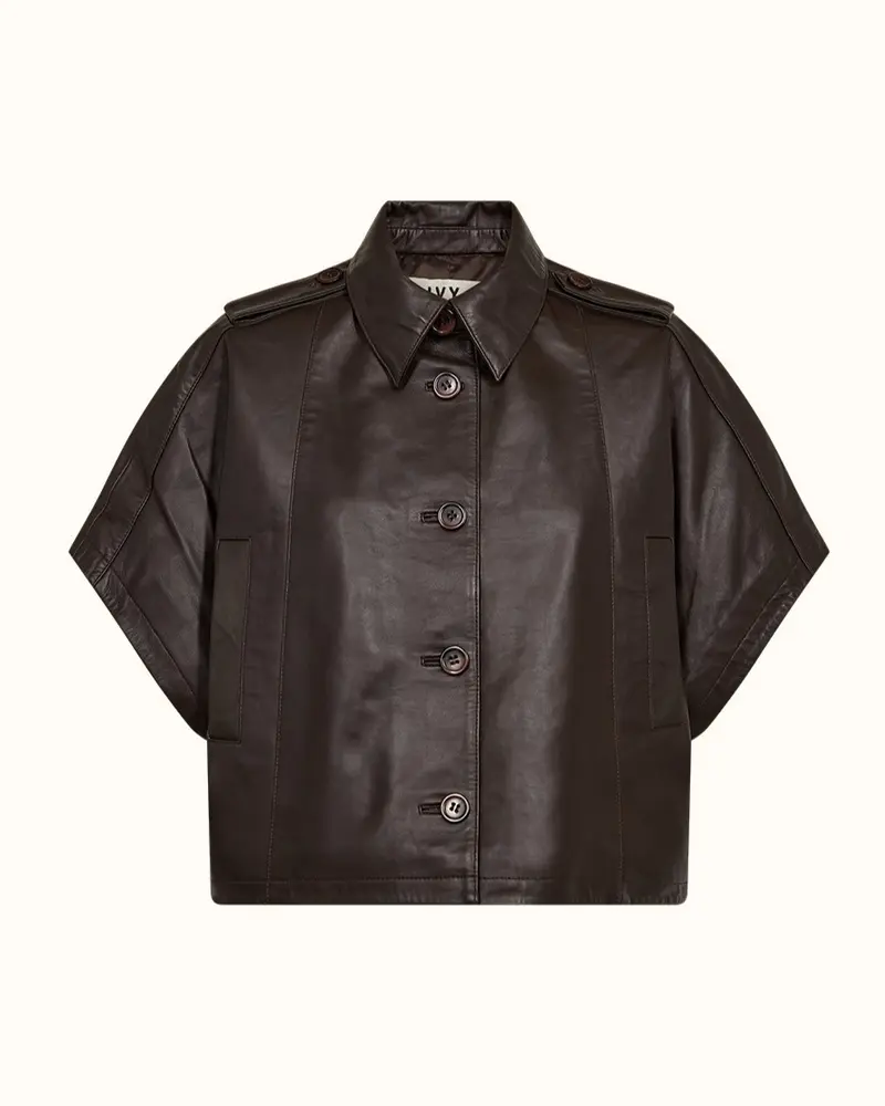 Ivy Kylie Katee Leather Cape