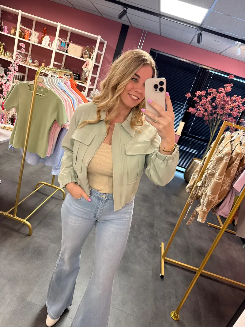 Jacket in de kleur groen