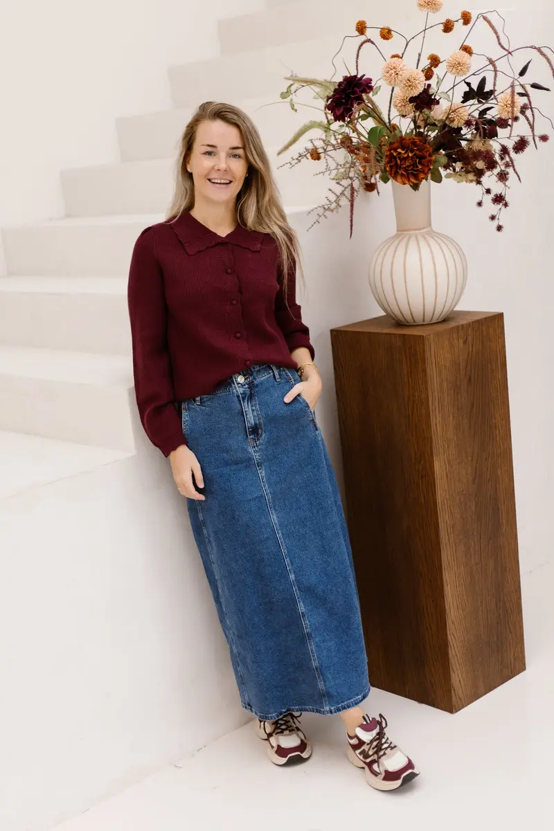 Jade Denim skirt long light
