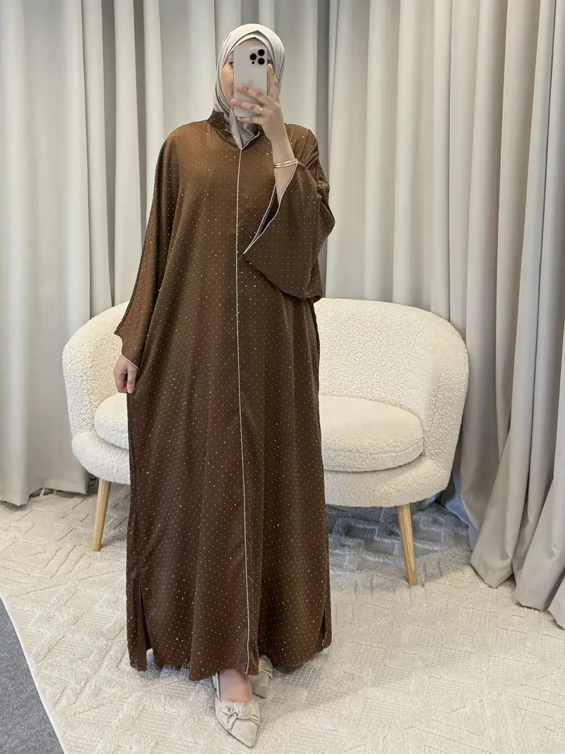 JANA SPARKLE DRESS BROWN