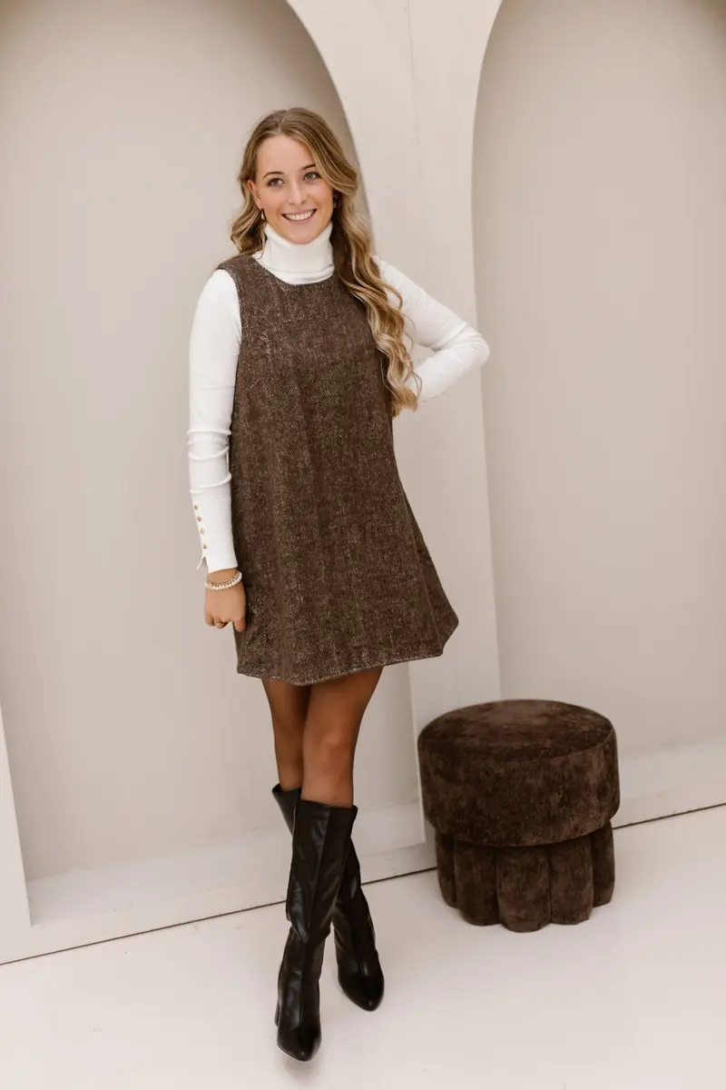 Jaomi bone spencer dress brown