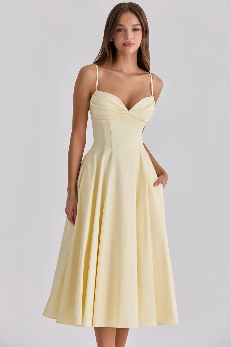 JASMYN | Fließendes Midikleid