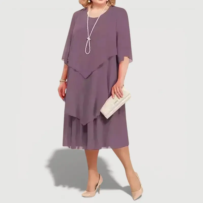 JENIFER – LAYERED MIDI DRESS