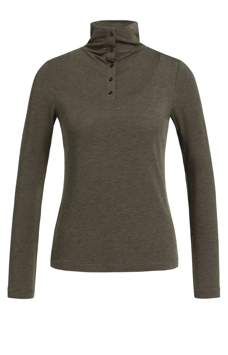 Jersey Top met Hoge Hals