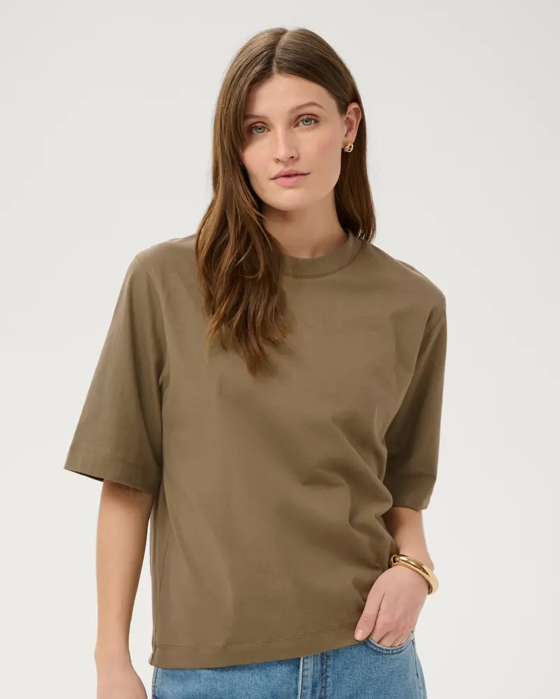 Jina Basic Tee - Khaki