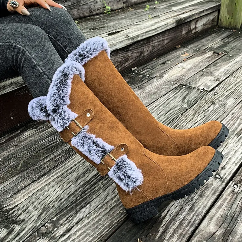 Johanna | Damen Stiefeletten Plüsch-Gefüttert für Herbst