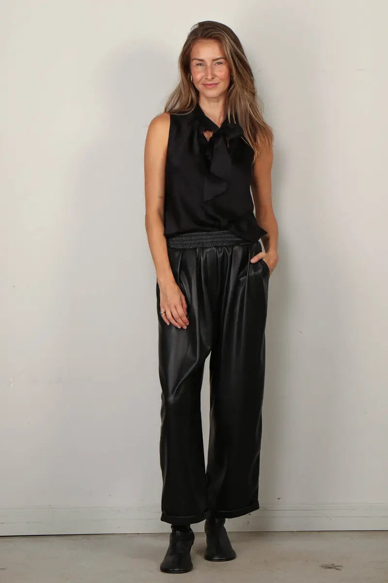 Johny - Broek - Andre Leather - Black