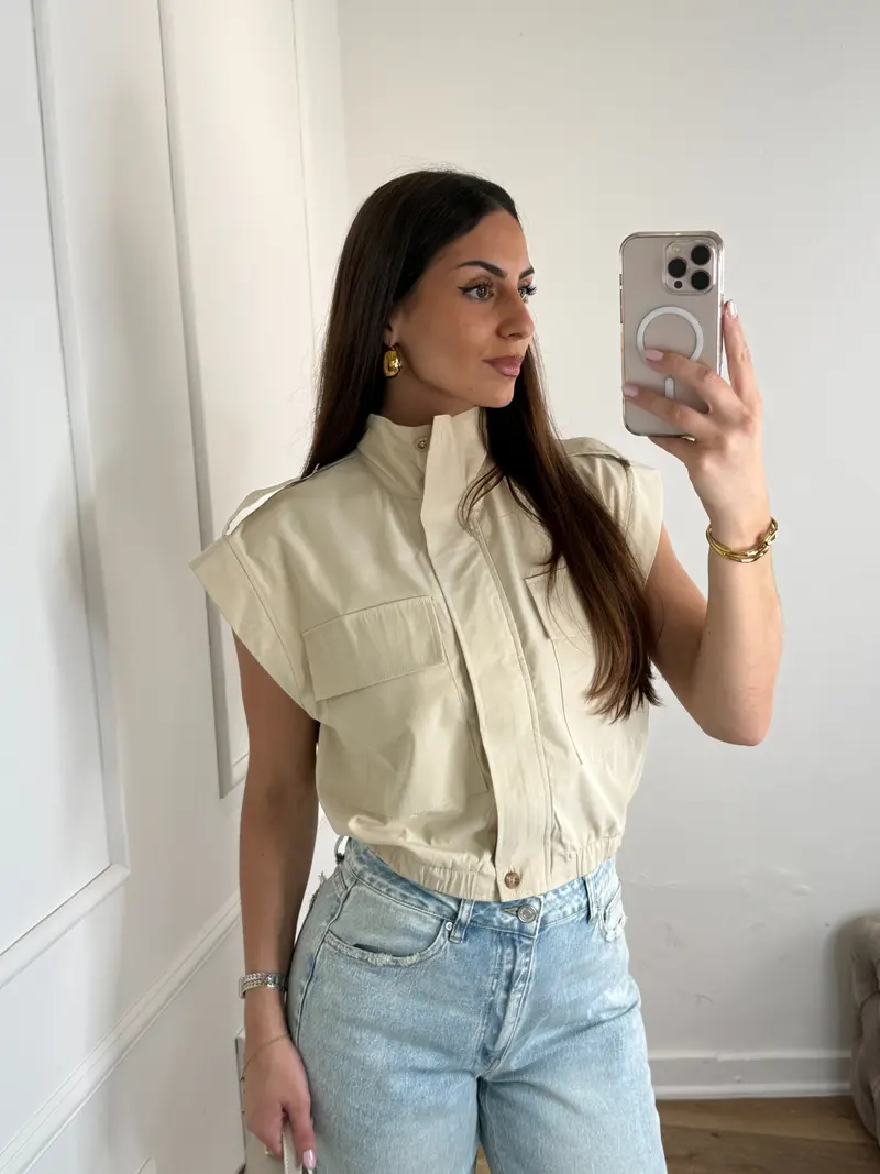 Josie Gilet Beige