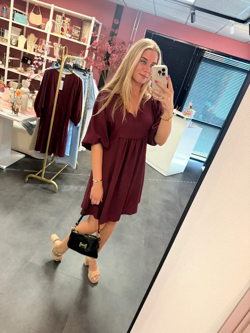 Jurk bordeaux