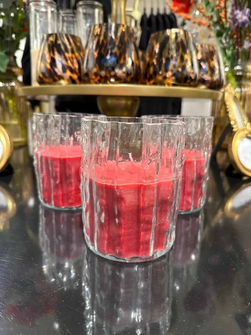Kaars in glas rood