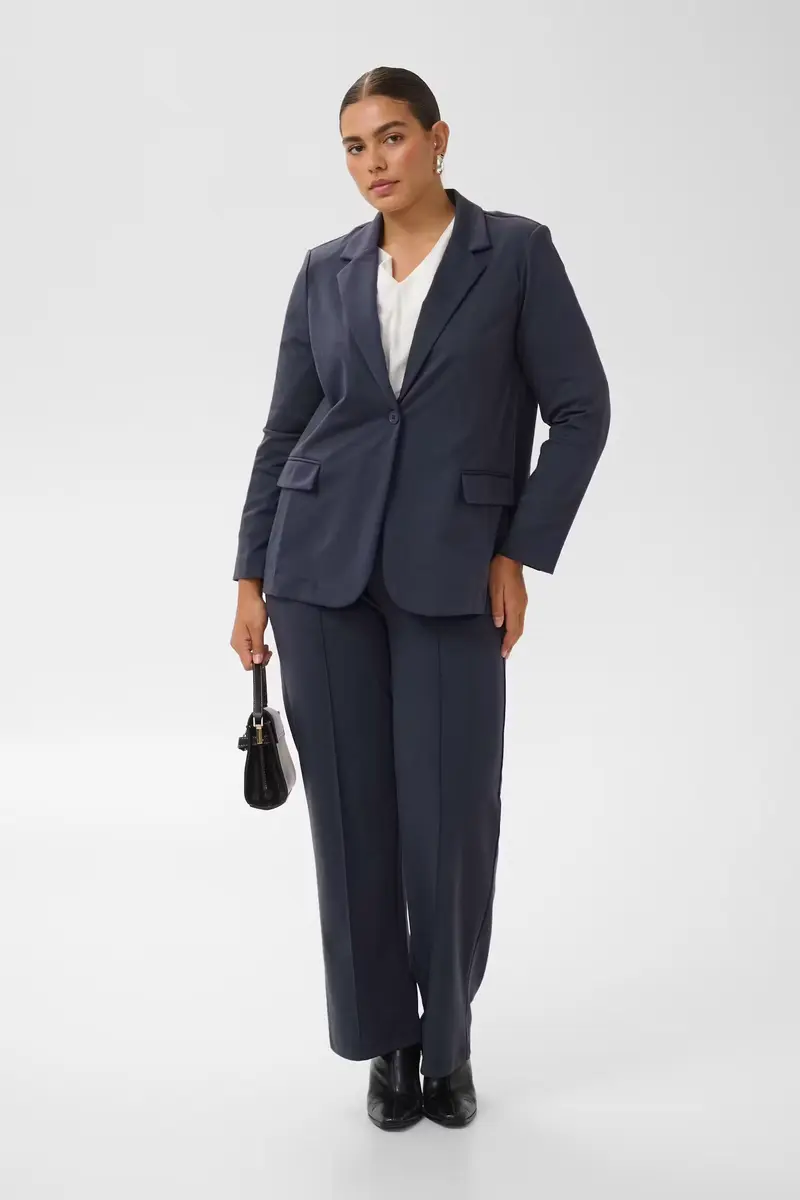 Kaffe Curve blazer blauw grijs model KCjenna loose graphite