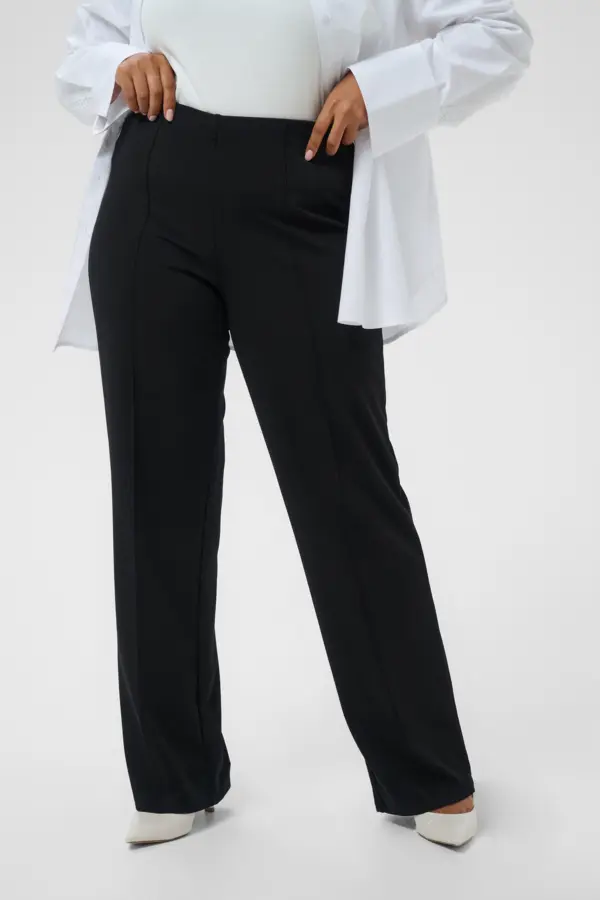Kaffe Curve zwart broek stretch stof model  KCathena pants