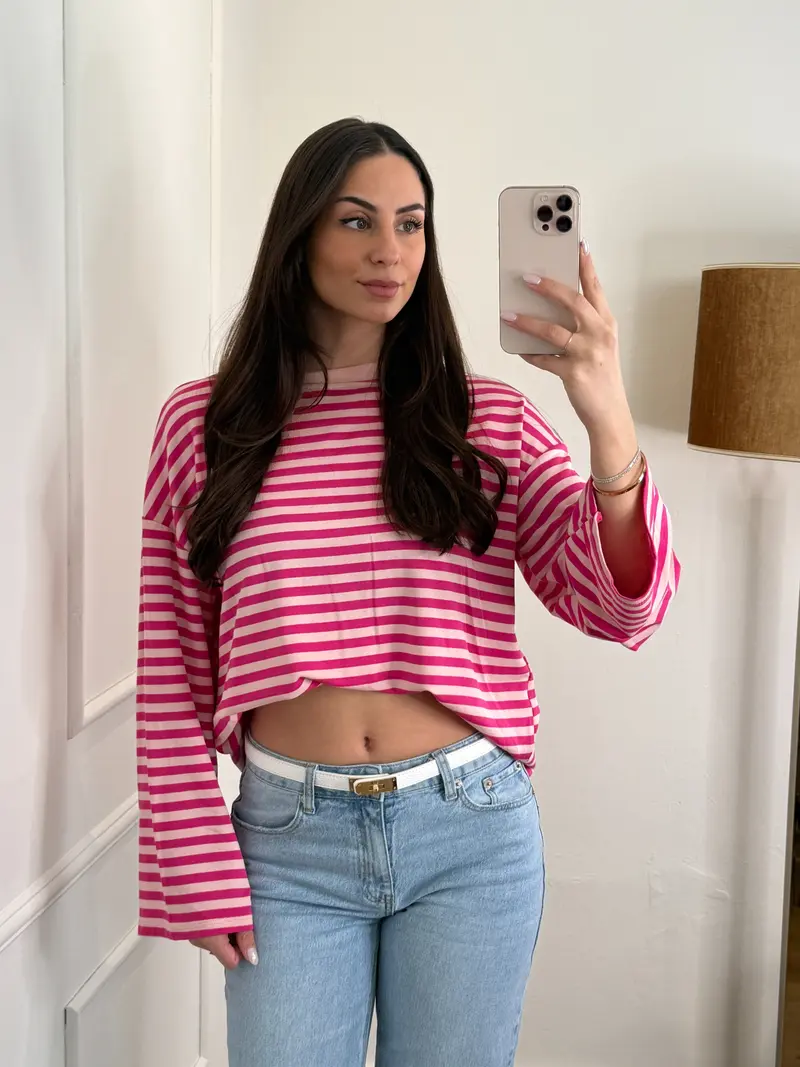 Katy long sleeve roze
