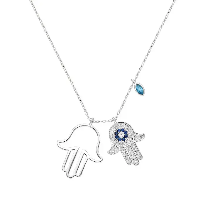 Kette mit Fatimas Hand und Bösem Blick | Shop Nory