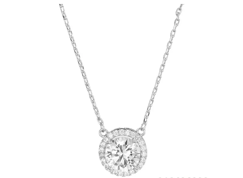 Ketting zilver steen - small