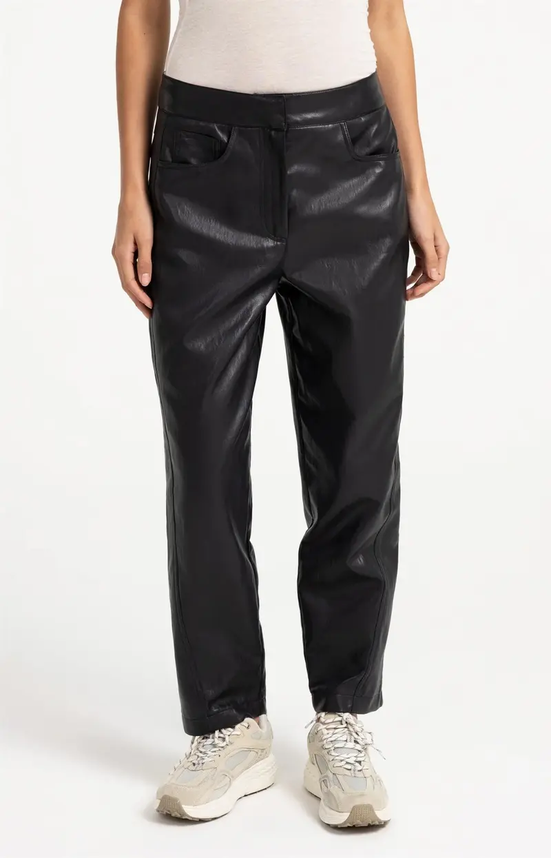 Kunstleren Broek met Siernaden