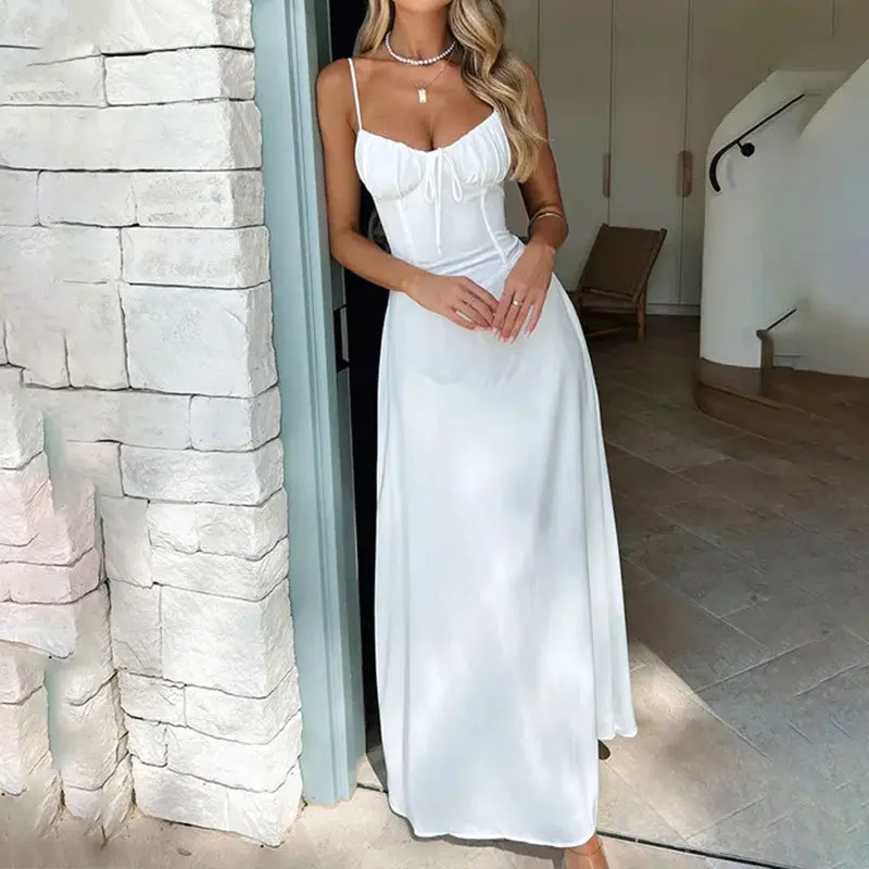 Lace-Up Sleeveless Maxi Dress