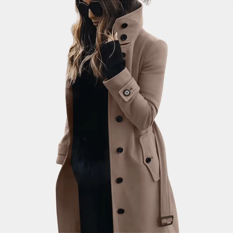 Langer Taillierter Trenchcoat - Alicia