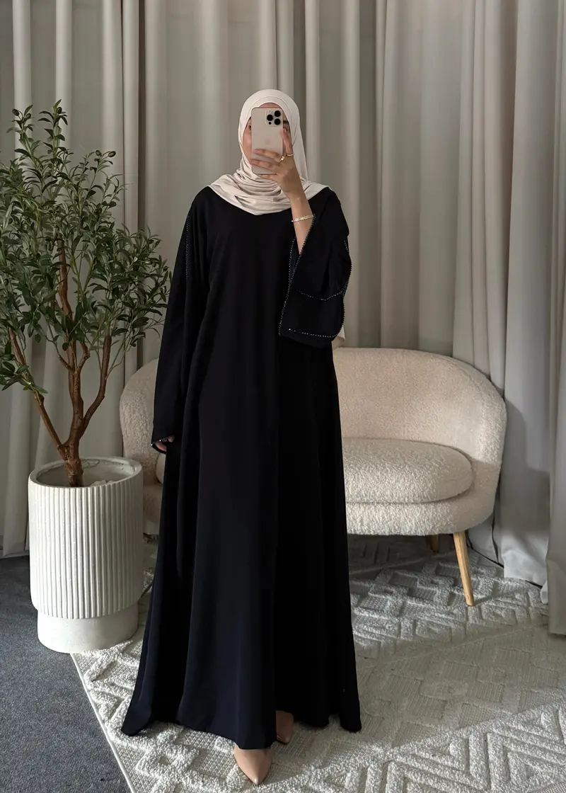 LAYANA EMBELLISHED ABAYA DARK BLUE