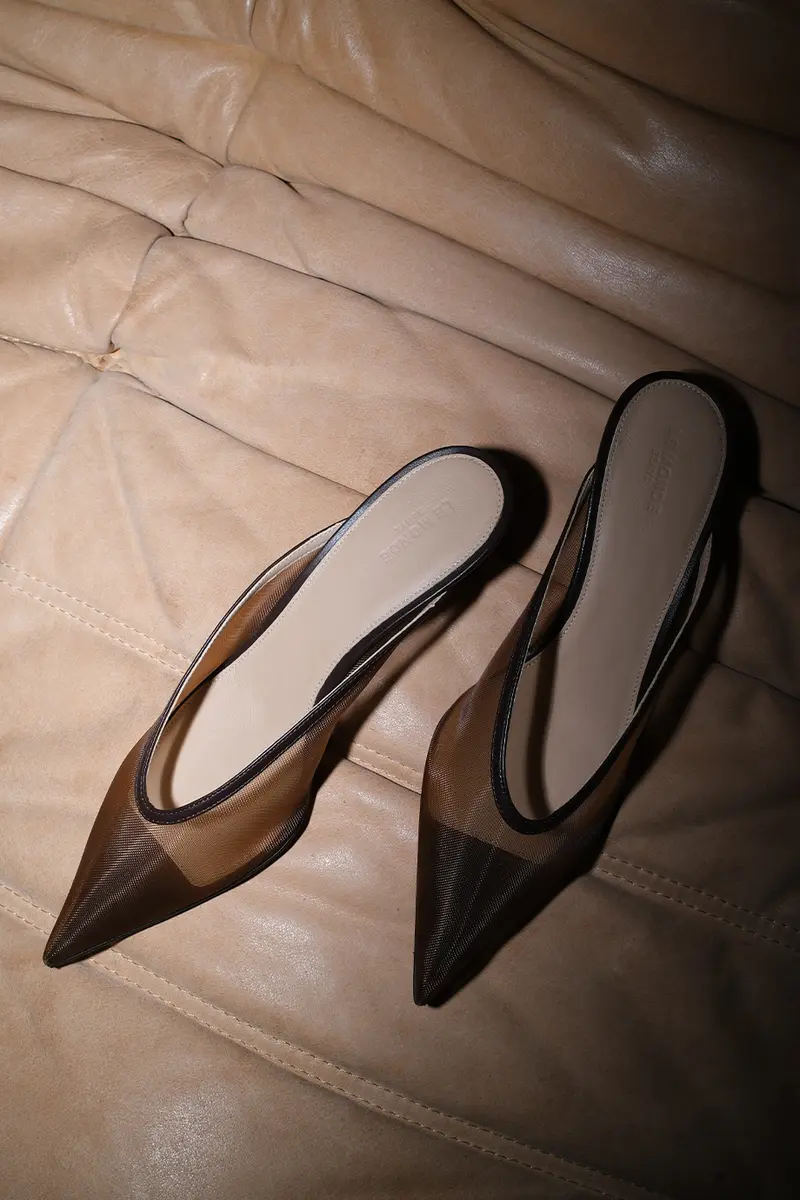 Le Monde Béryl - Sandalen - Venetian Kitten Mule Mesh - Brown