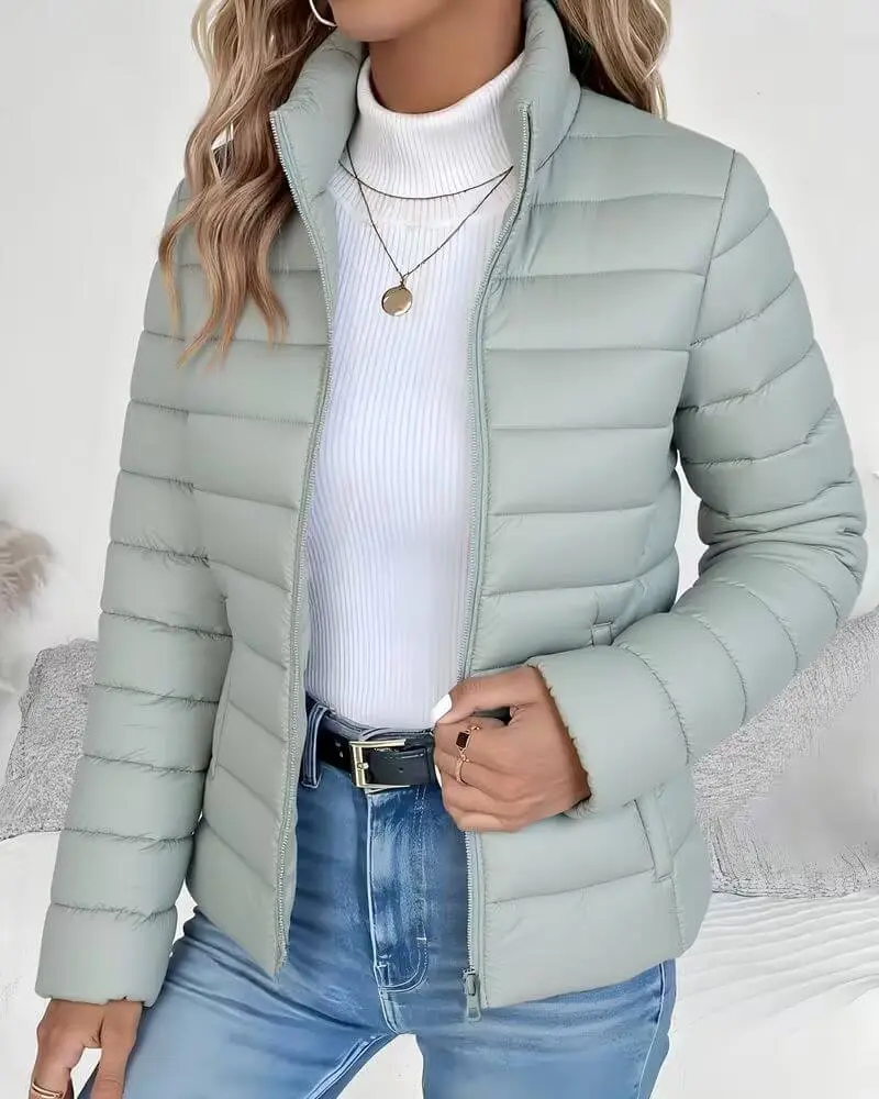 Lea | Damen Leichte Herbstjacke mit Stehkragen
