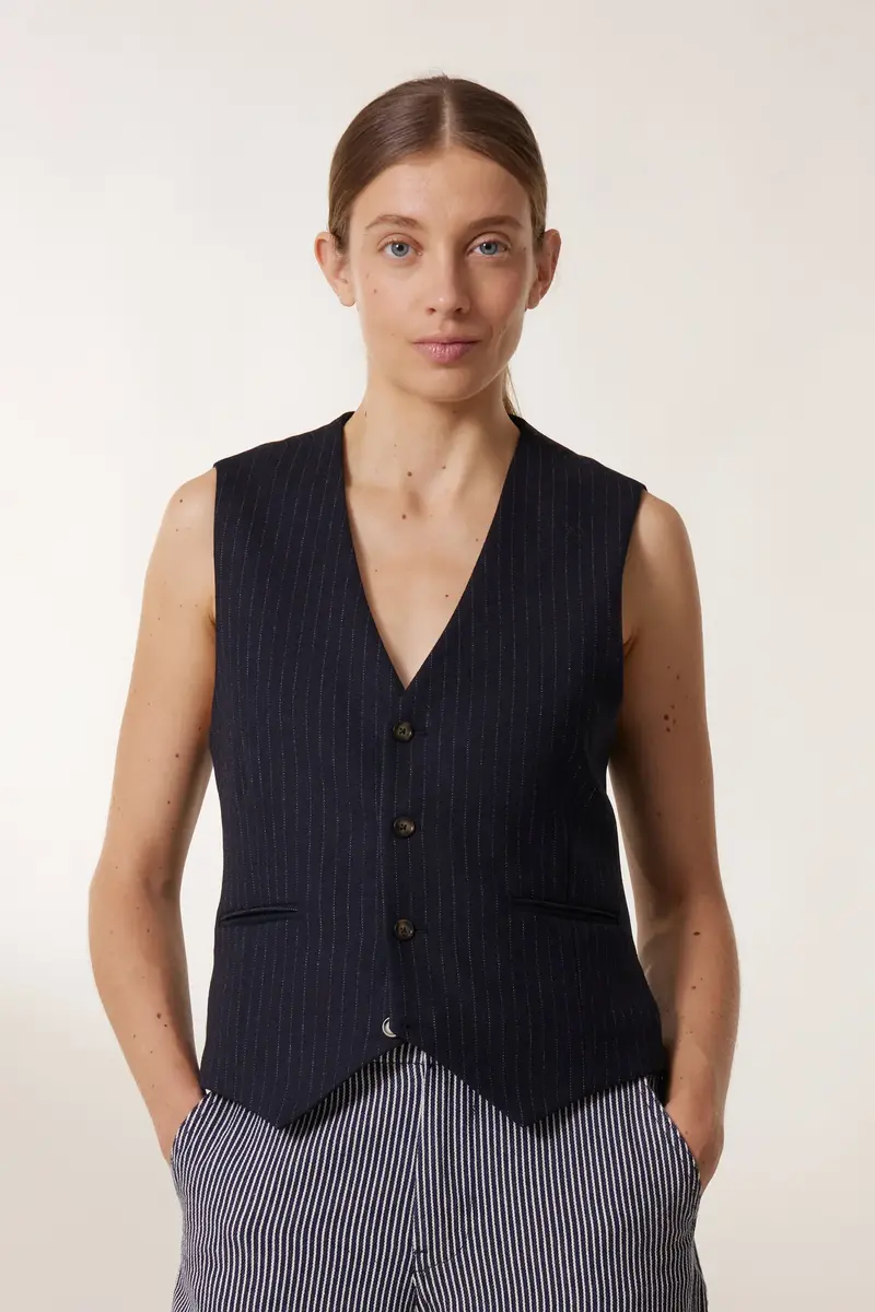 Leon & Harper Valet Stripe vest