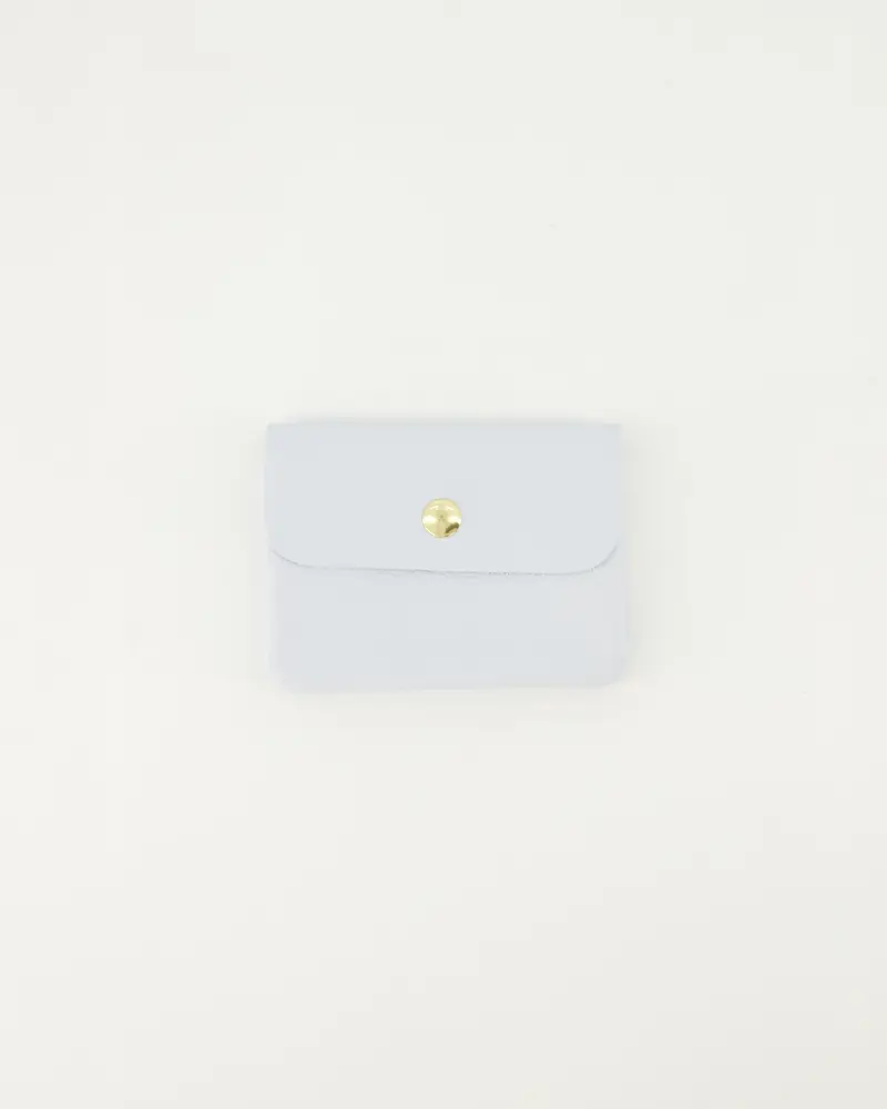 Leren portemonnee licht blauw