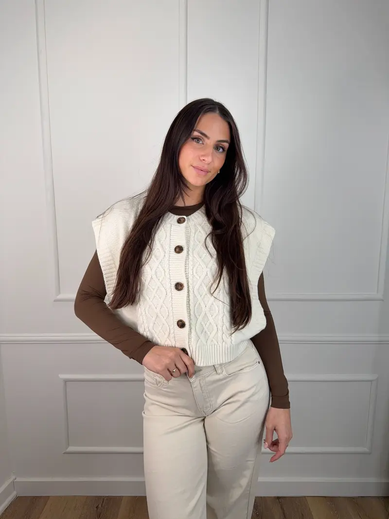 Lieve Gilet Creme