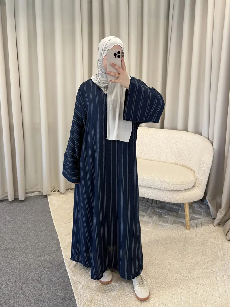 LINA LINES ABAYA NAVY