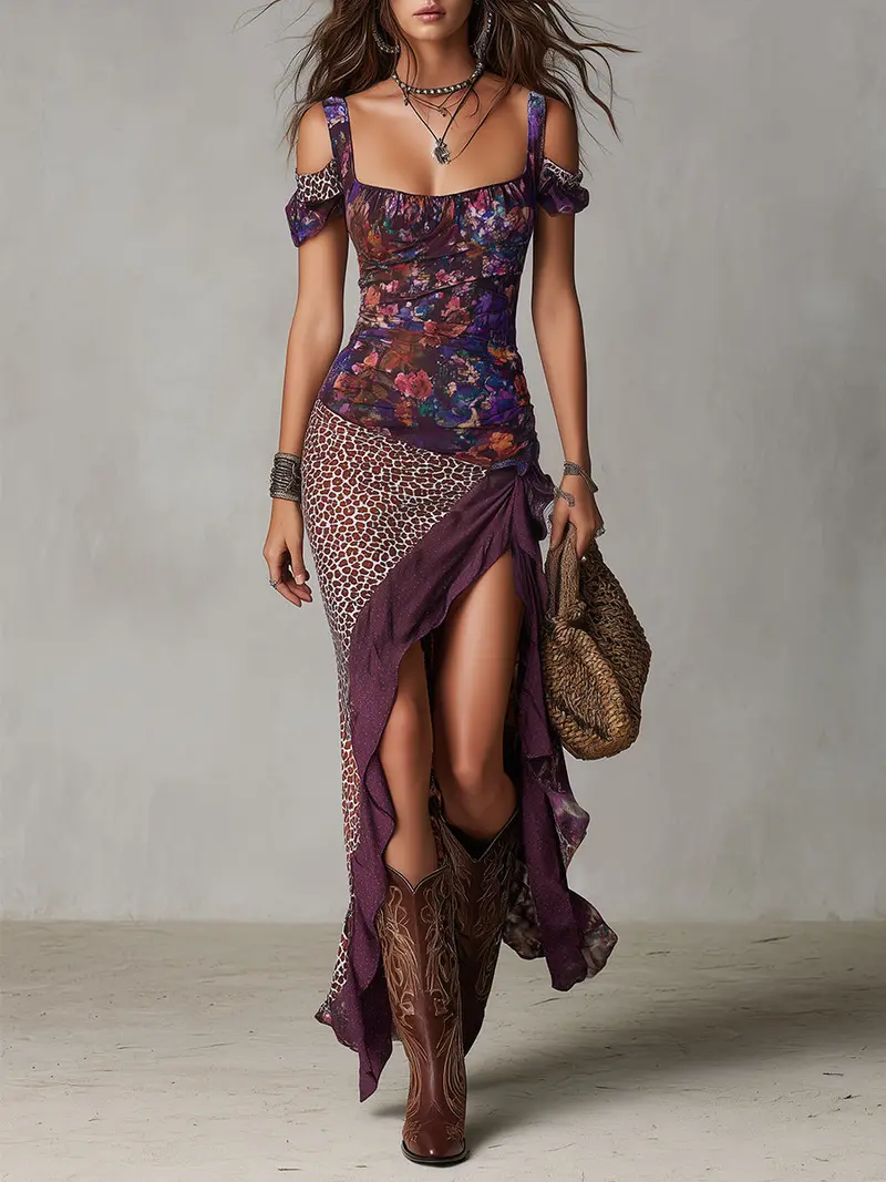 Liora™ | High-slit Maxi Dress