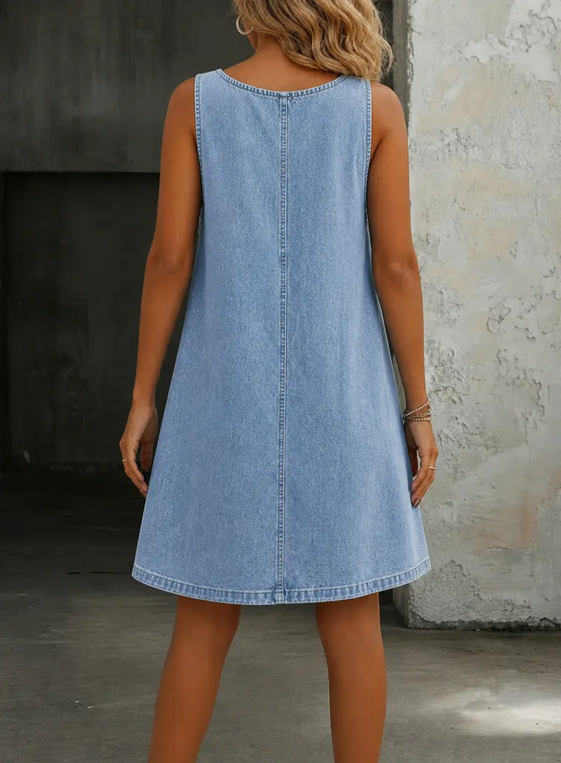 Lisa | Lässiges Denim-Overall-Kleid