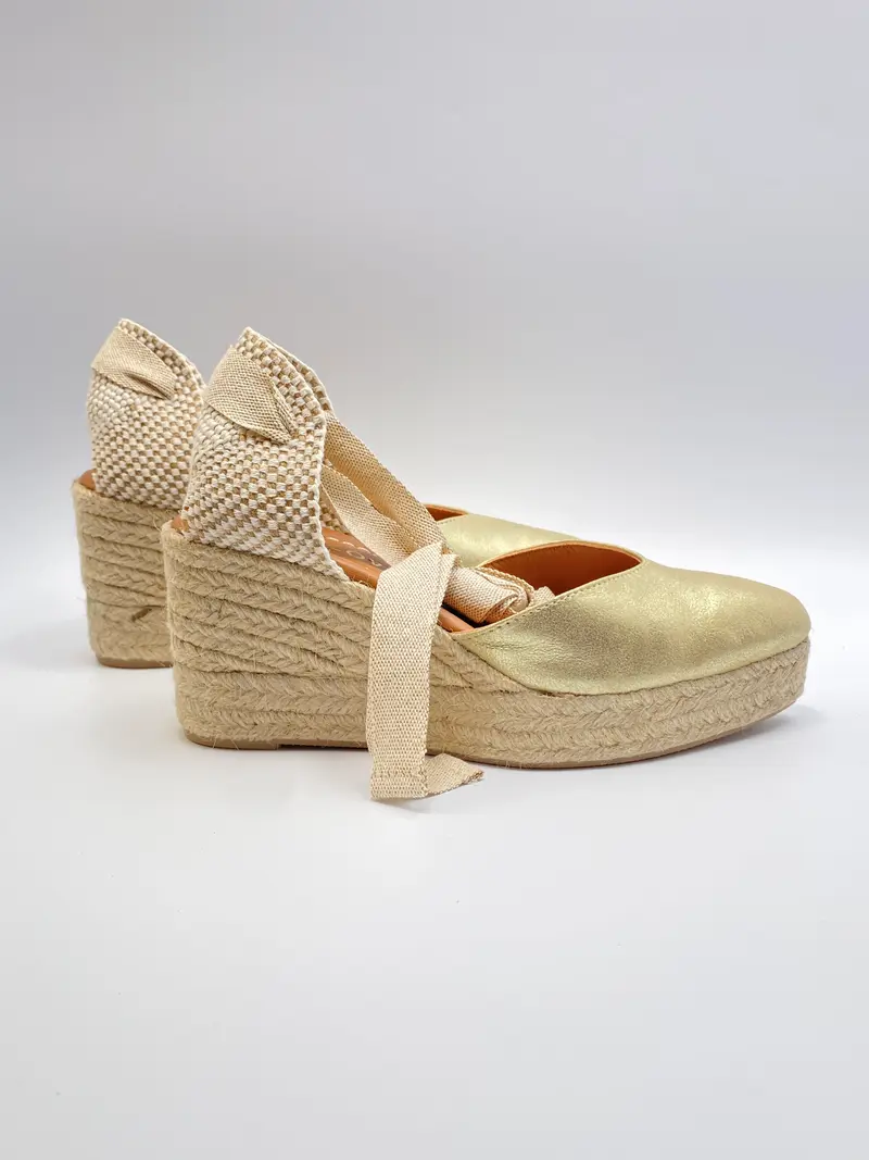 Lodi espadrilles goud metallic