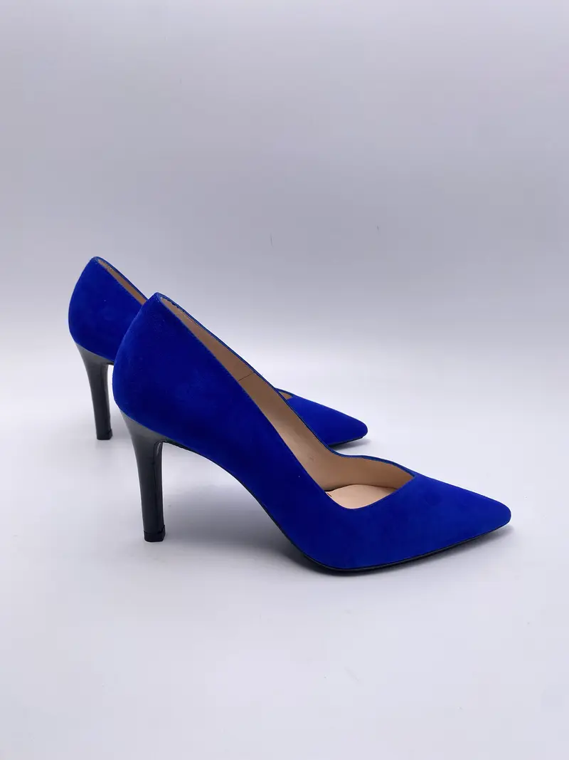 Lodi Pump rabot kobalt blauw suede