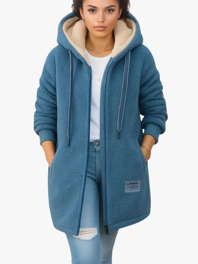 LONG HOODED JACKET FOR WOMEN