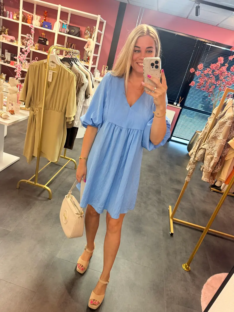 Losvallend zomerjurk - Blauw