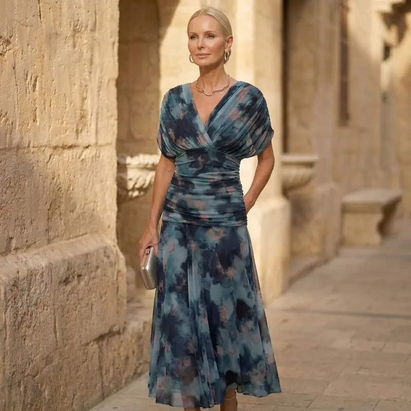 LUNA | Elegantes Blaues Kleid