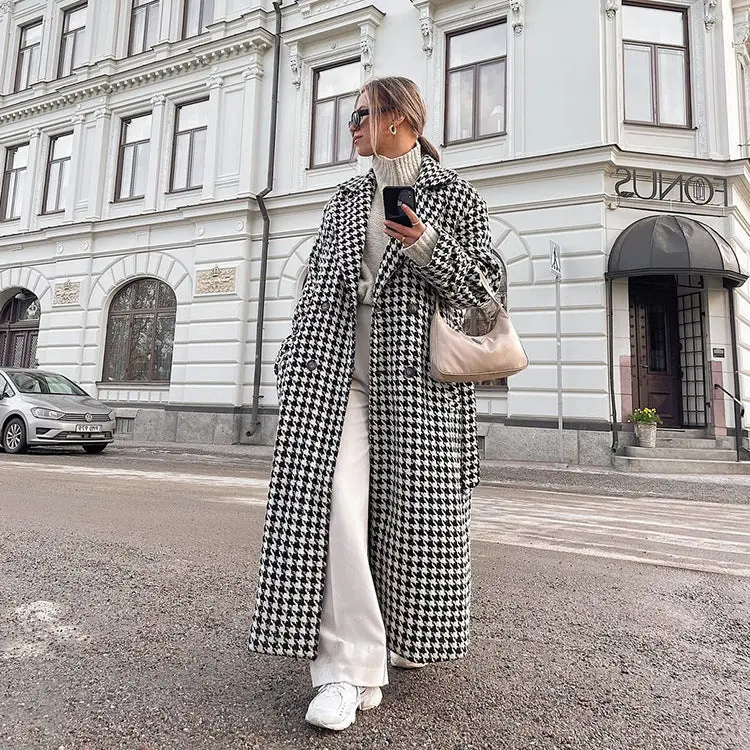 Mabel | Płaszcz damski w pepitkę oversize